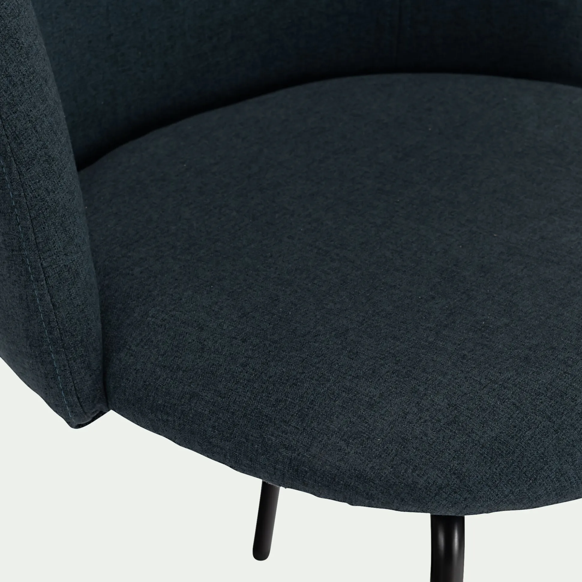 Chaise ronde en tissu - bleu céou