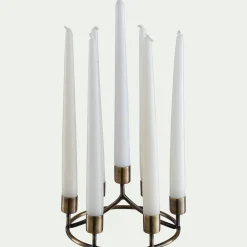 Chandelier 7 bougies en fer D18cm - doré
