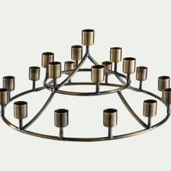Chandelier 19 bougies en fer D33,5xH15cm - doré