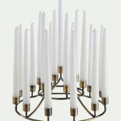 Chandelier 19 bougies en fer D33,5xH15cm - doré