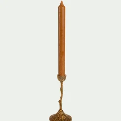 Chandelier effet bois en laiton H16cm - doré