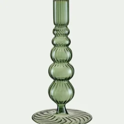 Chandelier sculpté en verre - vert