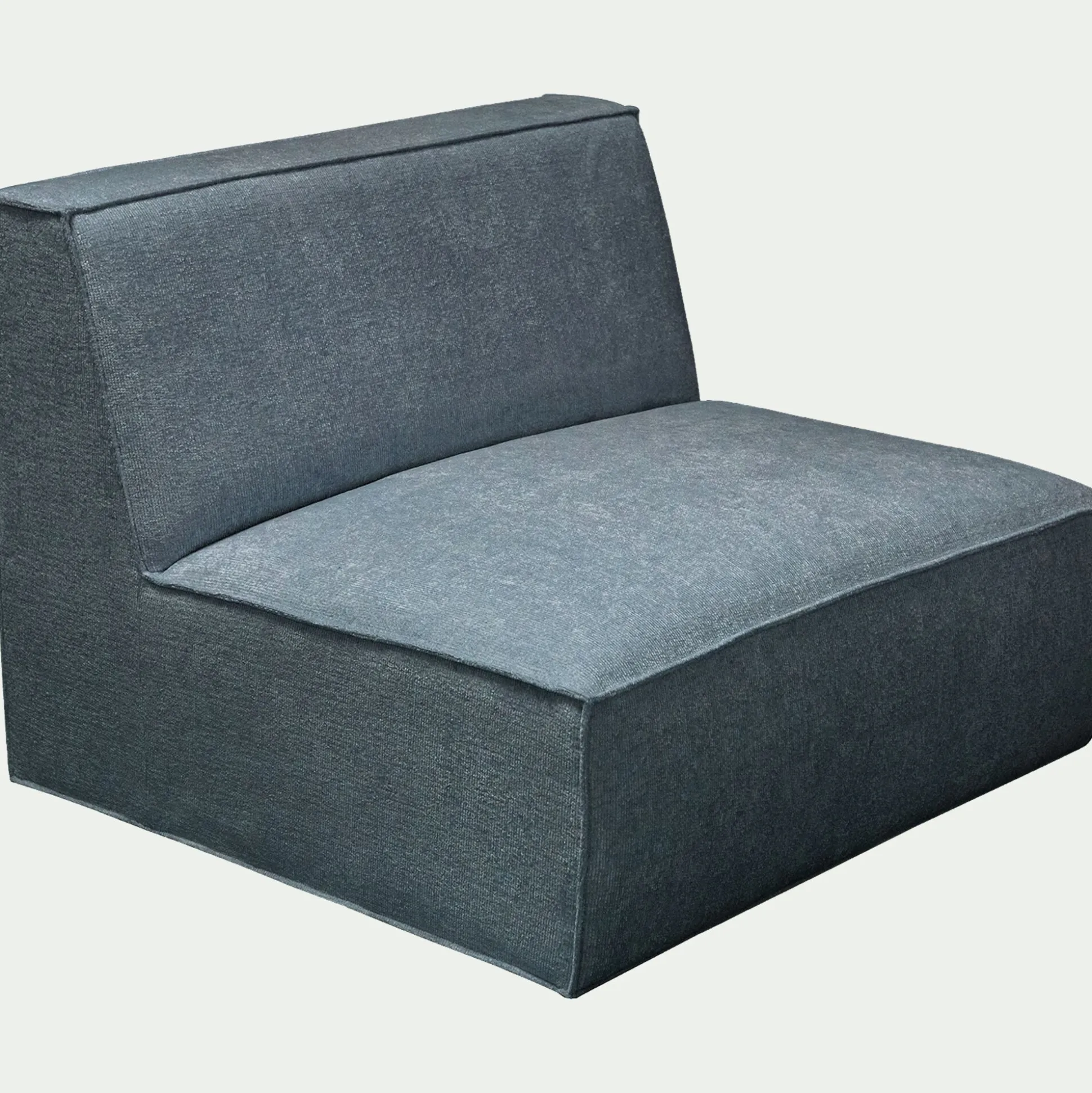 Chauffeuse en tissu tramé - bleu