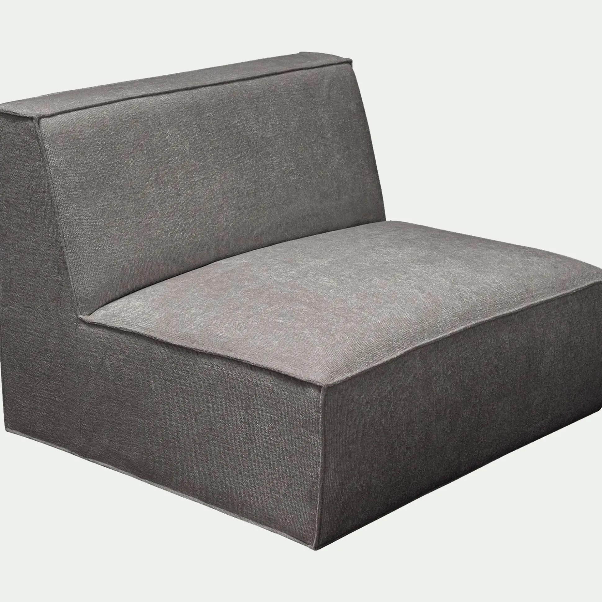Chauffeuse en tissu tramé - gris