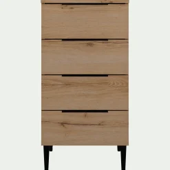 Chiffonnier 4 tiroirs en bois - bois clair