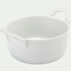 Cocotte individuelle en porcelaine D11cm - blanc