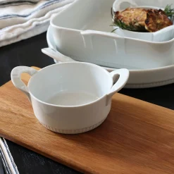 Cocotte individuelle en porcelaine D11cm - blanc