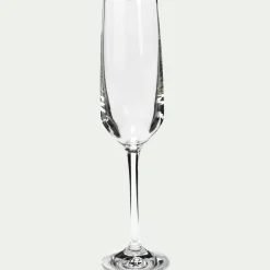 Coffret de 6 flûtes à champagne en cristallin 18cl - transparent