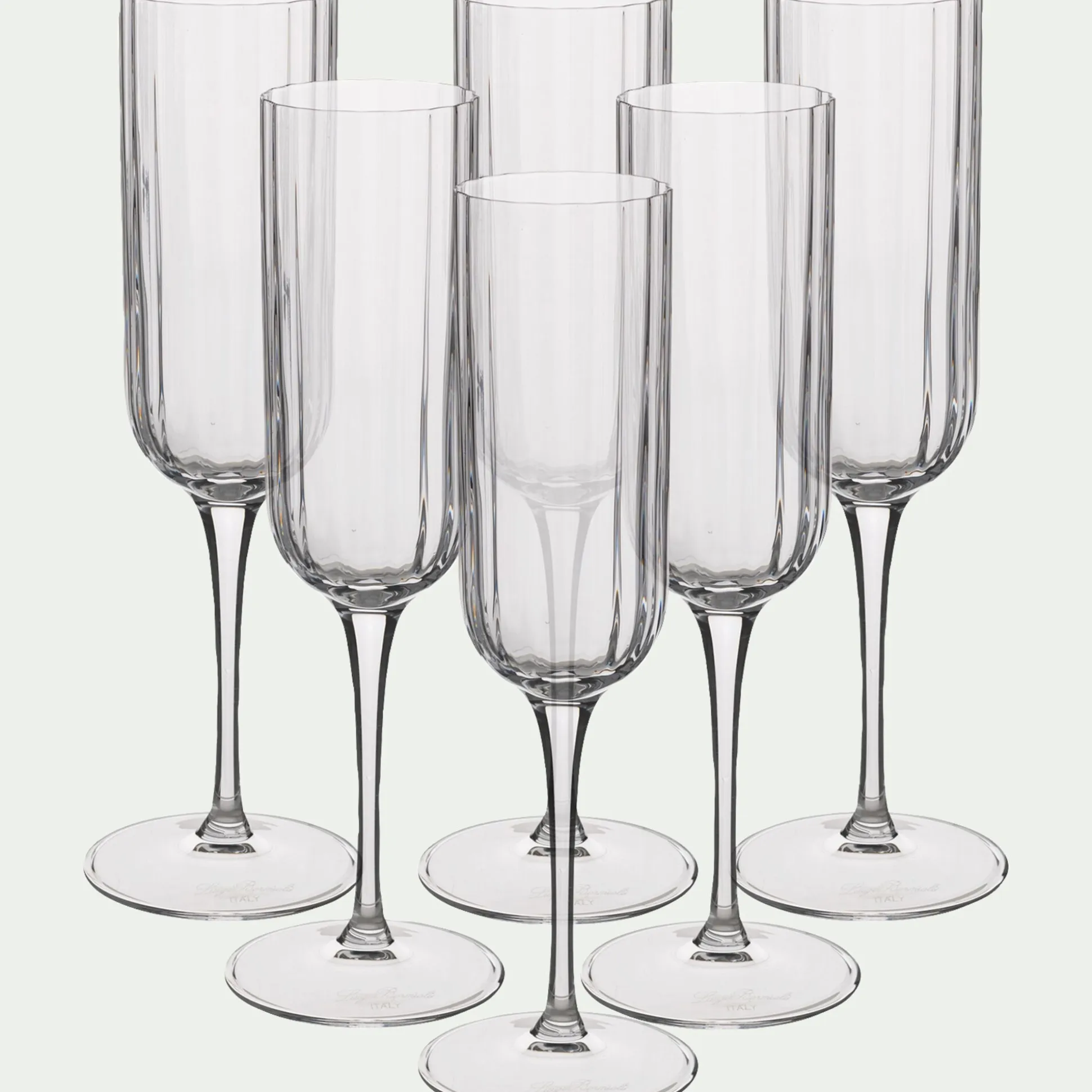 Coffret de 4 flûtes à champagne en cristallin 21cl - transparent