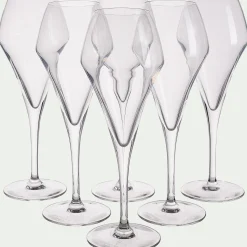 Coffret de 6 flûtes 21cl - transparent