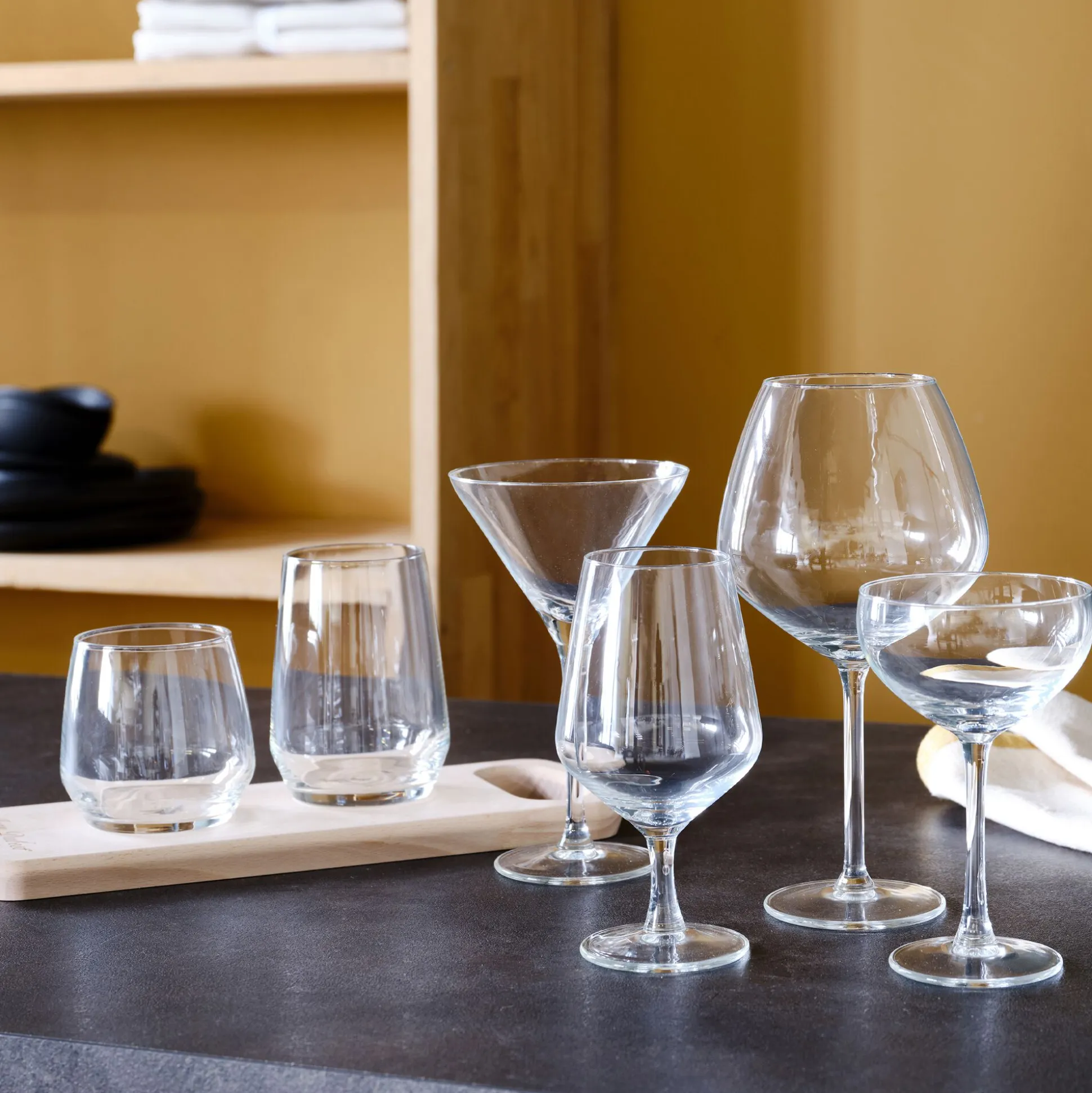 Coffret de 6 gobelets en verre 37cl - transparent
