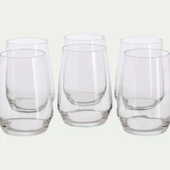 Coffret de 6 gobelets en verre 45cl - transparent