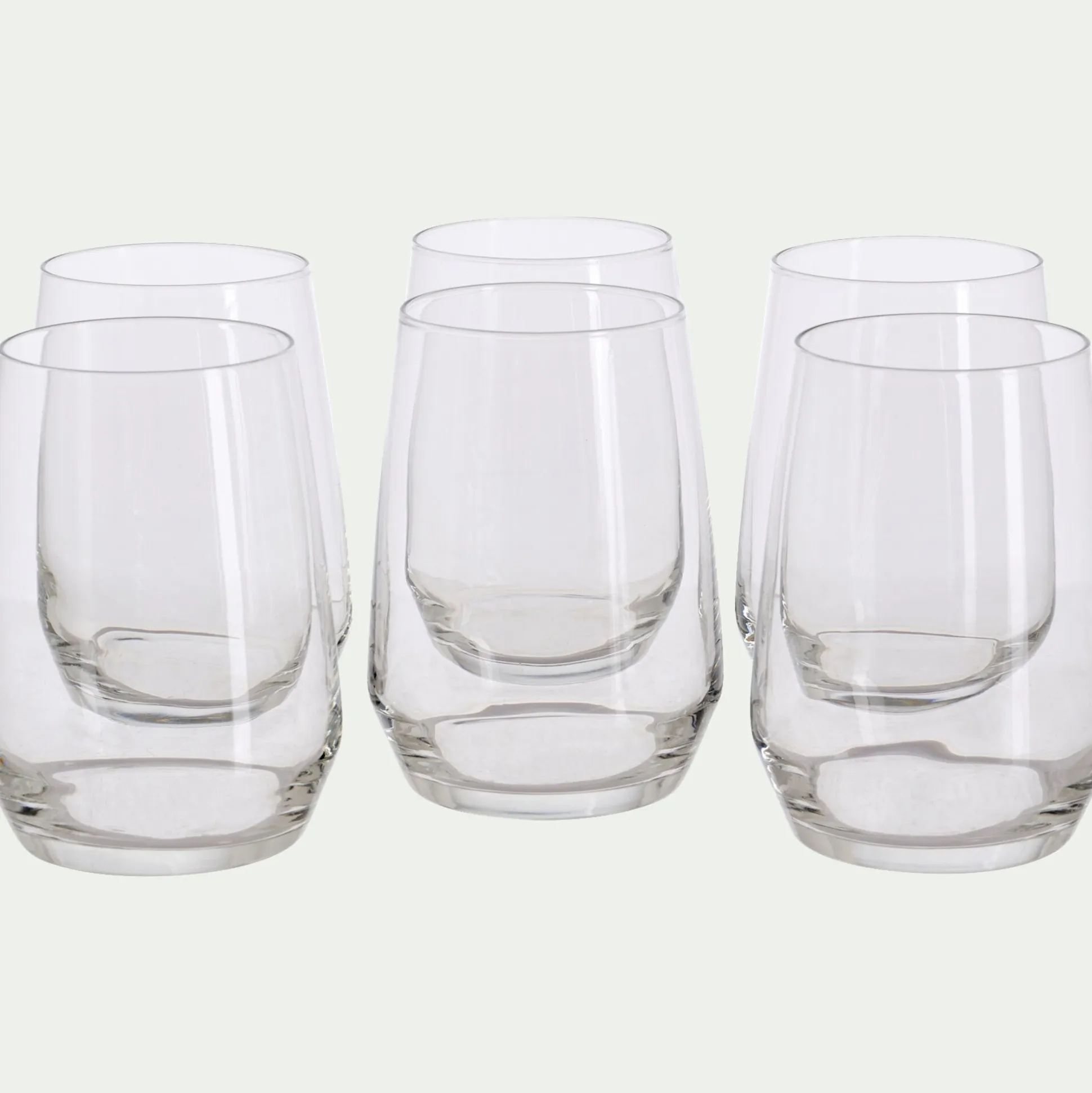 Coffret de 6 gobelets en verre 45cl - transparent