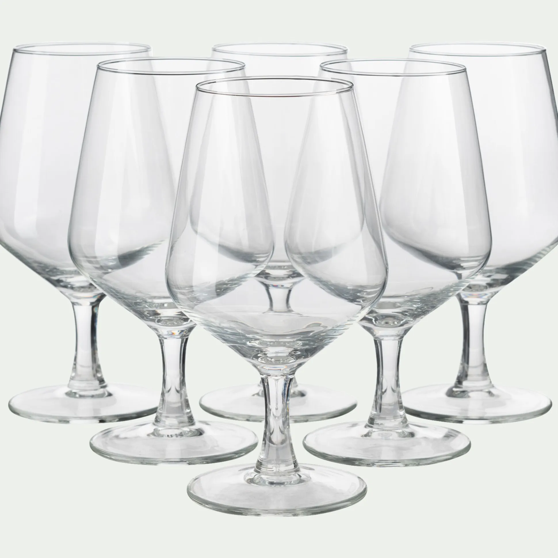 Coffret de 6 verres à bière en verre 38cl - transparent