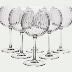Coffret de 6 verres à pied ballon en cristallin 58cl - transparent