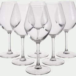 Coffret de 6 verres à pied 35cl - transparent