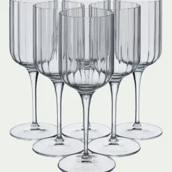 Coffret de 4 verres à pied en cristallin 40cl - transparent