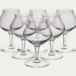 Coffret de 6 verres à rhum en cristallin 17cl - transparent