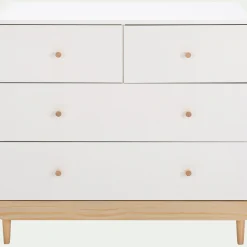 Commode enfant 4 tiroirs en bois - blanc