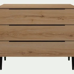 Commode 3 tiroirs en bois - bois clair