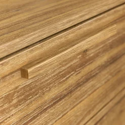 Commode 3 tiroirs en bois d'acacia massif - bois clair