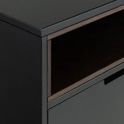 Commode 3 tiroirs en bois - noir