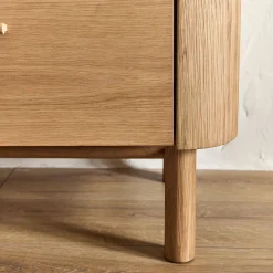 Commode 6 tiroirs en chêne - bois clair