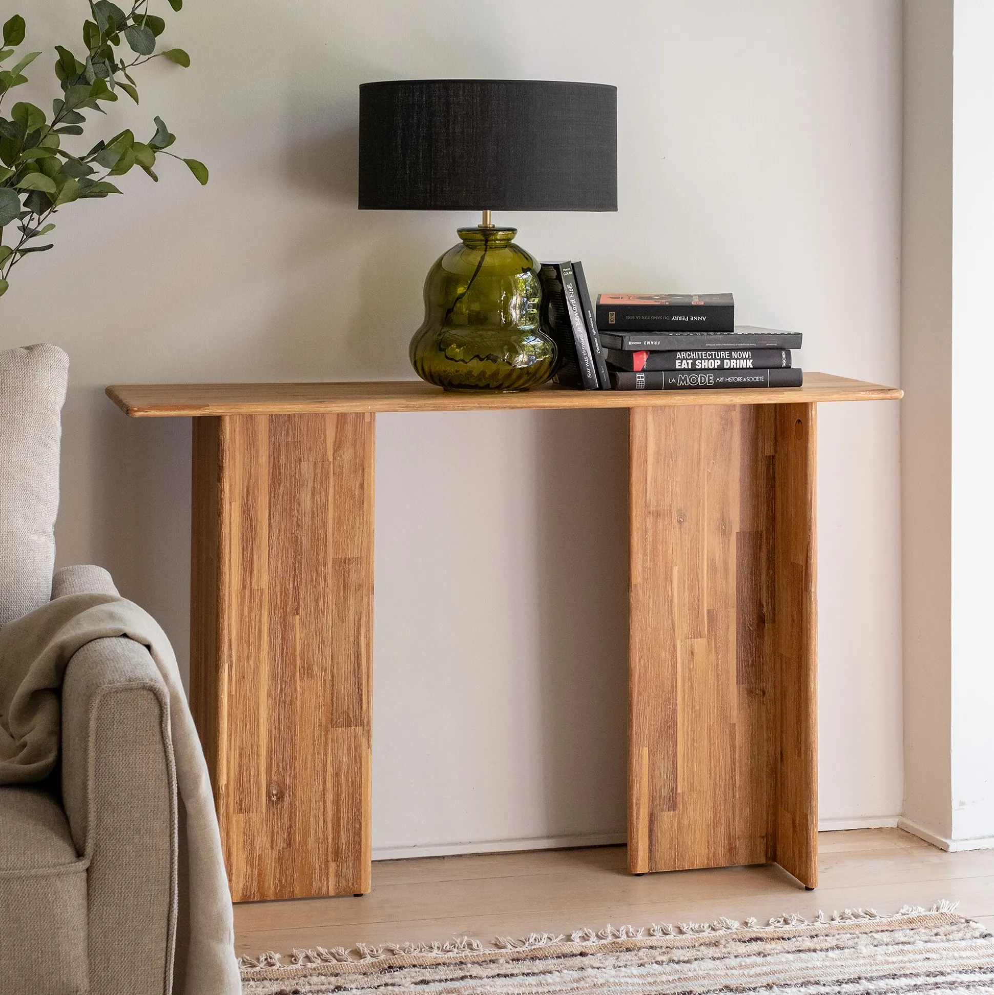 Console en acacia massif - bois clair