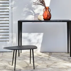 Console en aluminium - noir L121xl39xH82cm