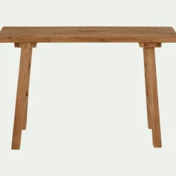 Console en bois recyclé - bois foncé L120xl30xH80cm