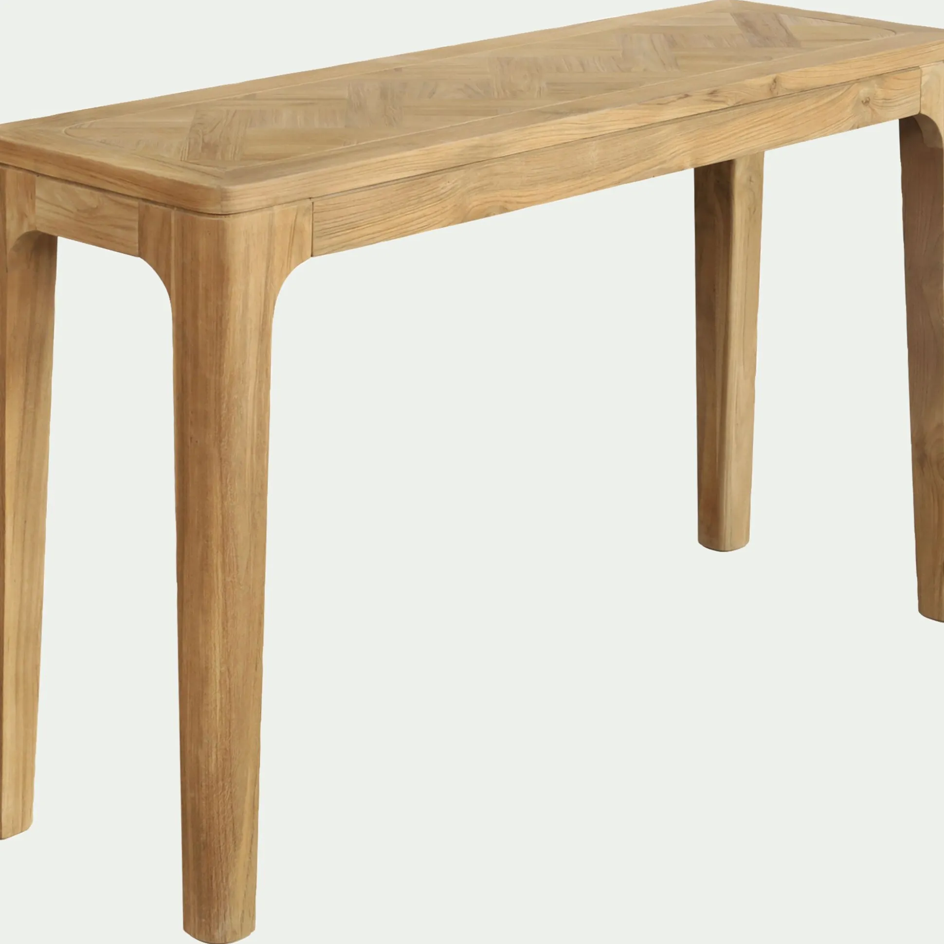 Console en teck recyclé - bois clair