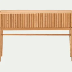 Console 2 tiroirs en bois L120xl30xH80cm - naturel