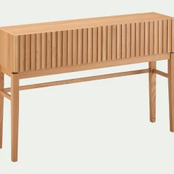 Console 2 tiroirs en bois L120xl30xH80cm - naturel