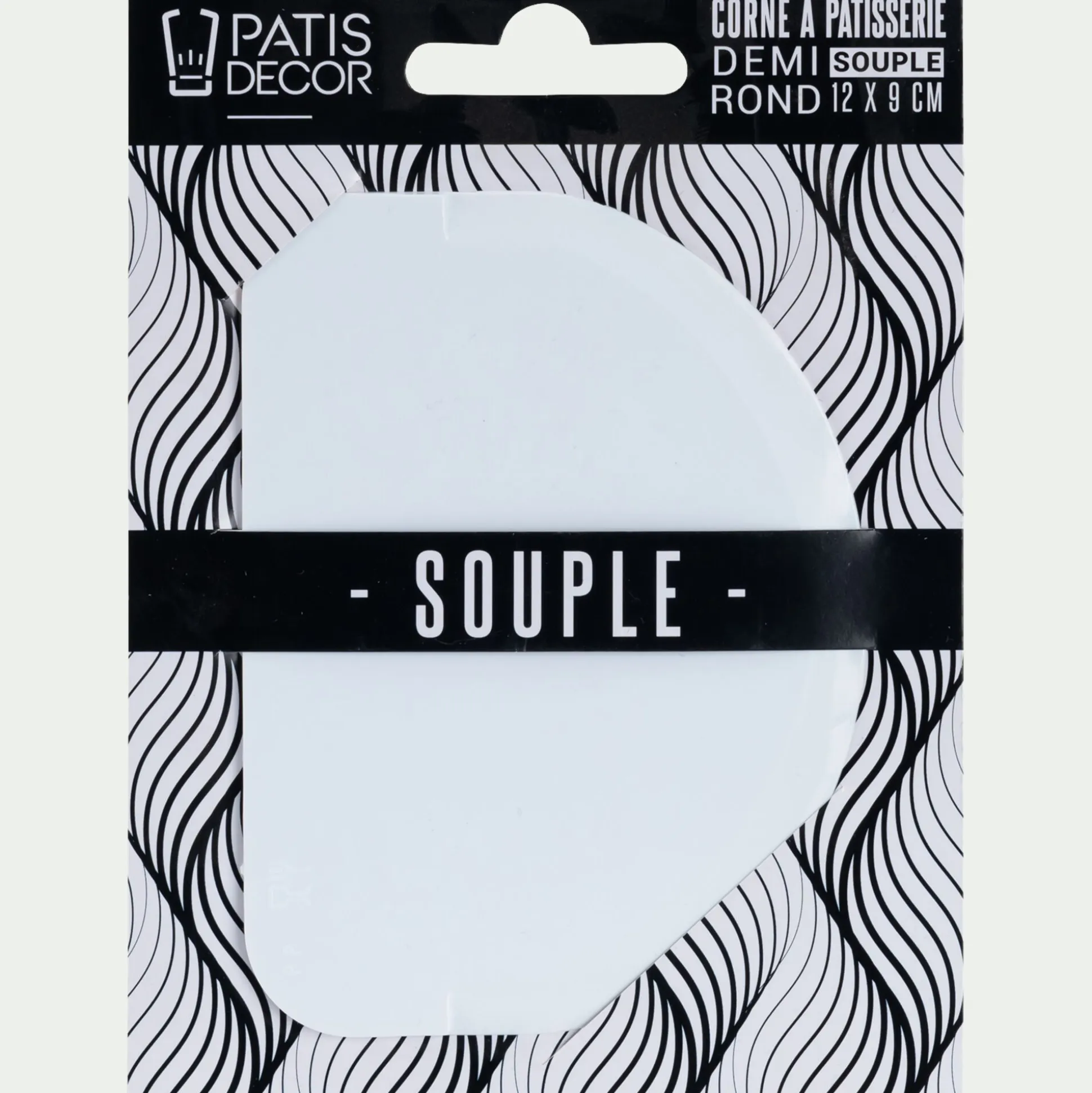 Corne à pâtisserie demi-ronde souple en silicone