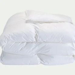 Couette chaude percale de coton et fibre siliconée 240x220cm