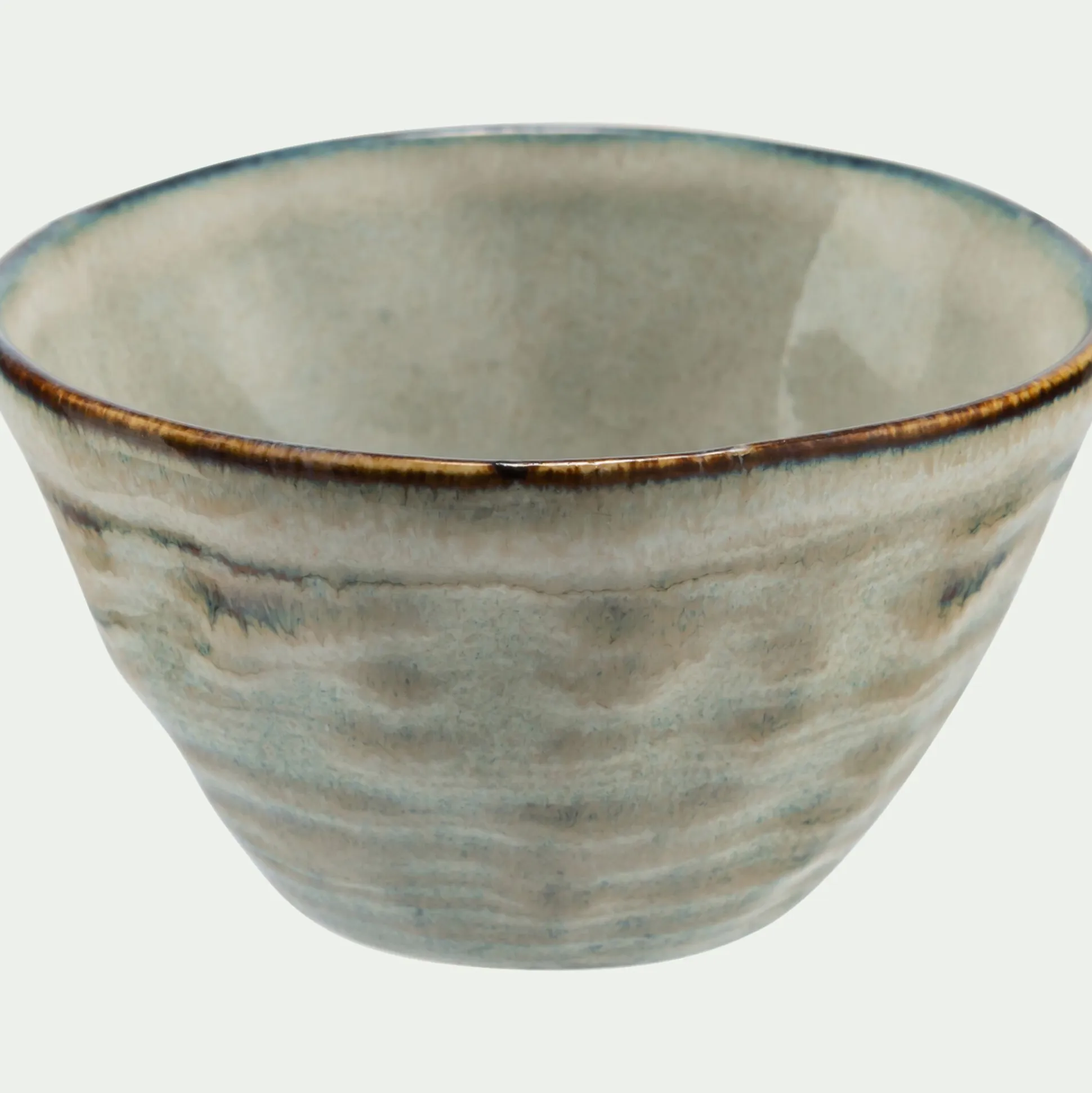Coupelle conique en grès réactif D10,5cm - gris