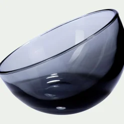 Coupelle à dessert en verre fumé D11cm - gris