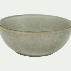 Coupelle en grès avec liseré doré D11cm - vert