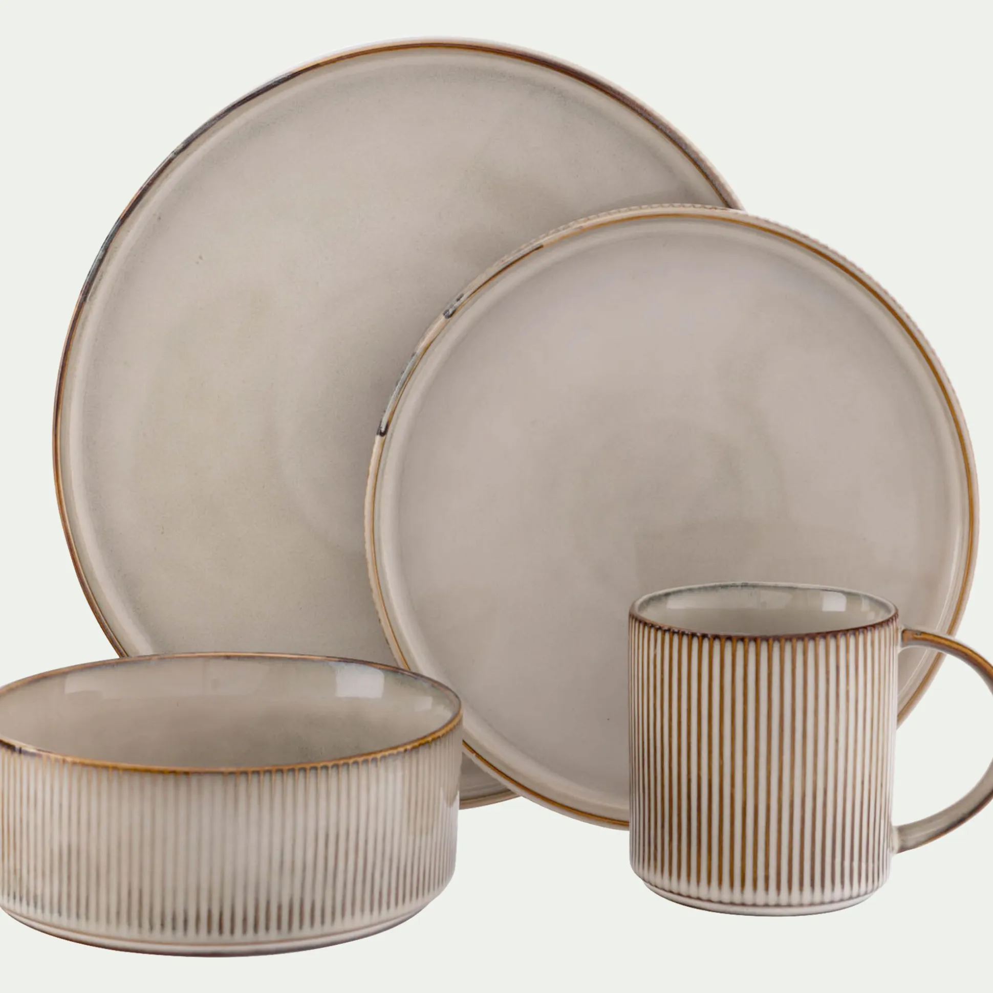Coupelle en grès D17cm - beige