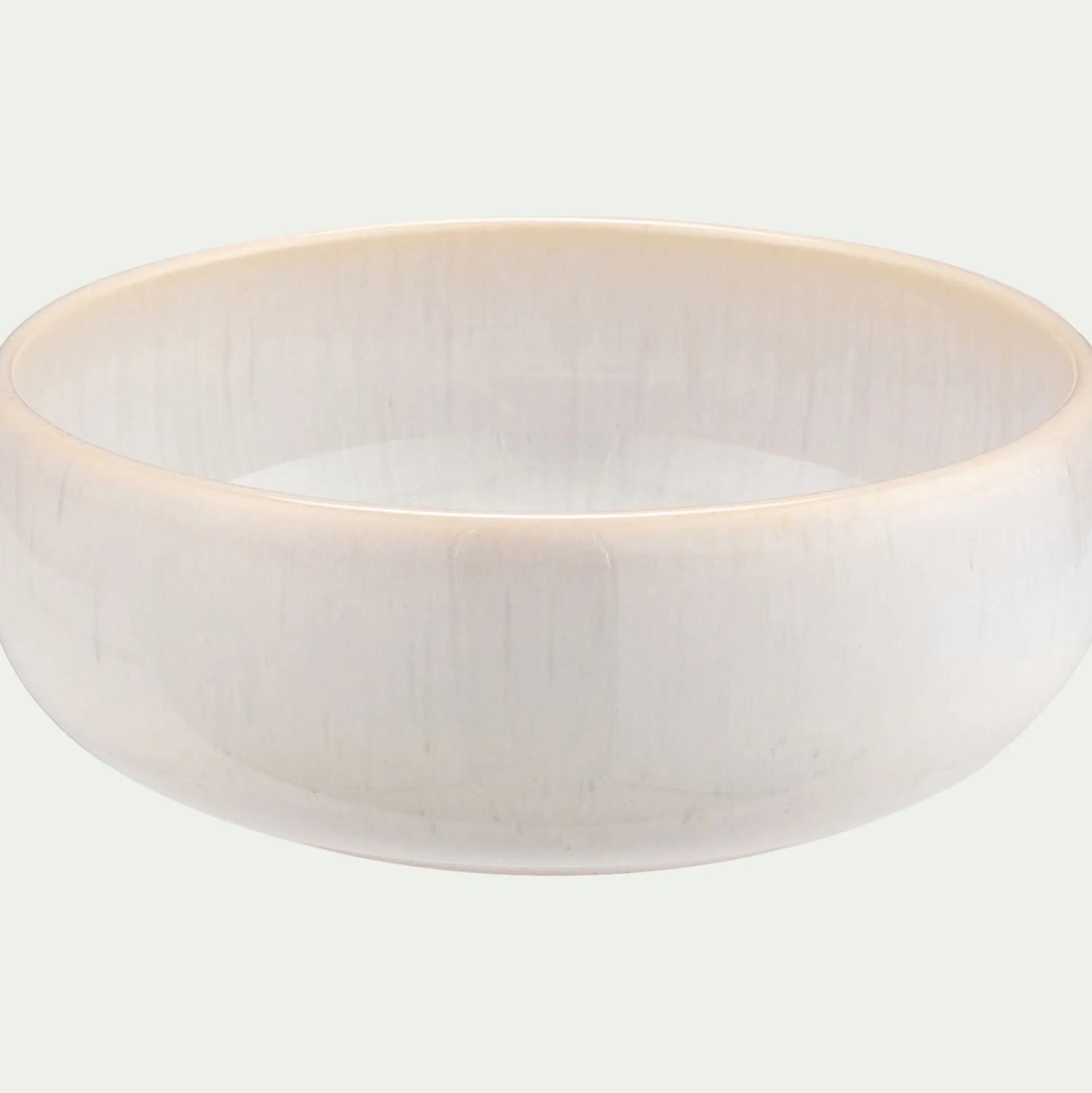 Coupelle en grès moucheté D14,7cm - blanc