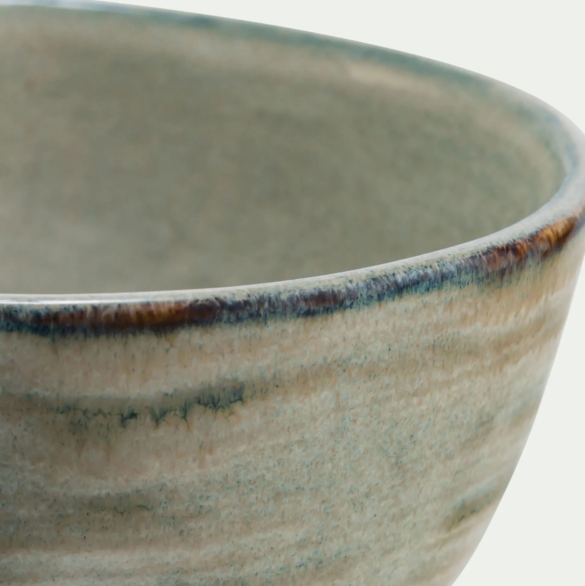 Coupelle en grès réactif D15cm - gris