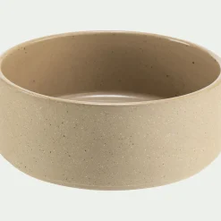 Coupelle mouchetée en grès D14cm - beige