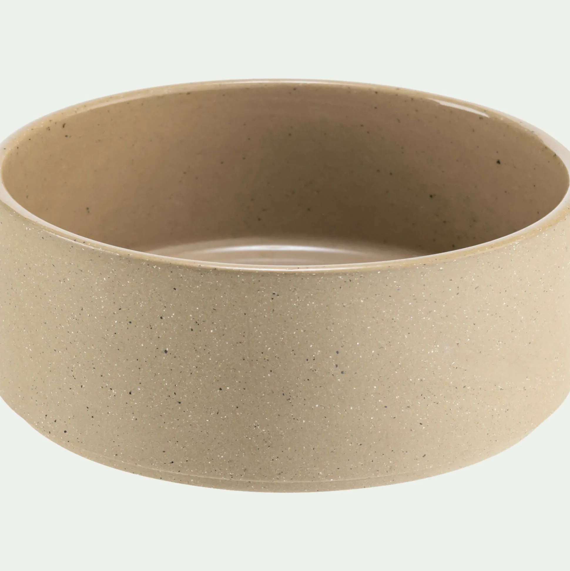 Coupelle mouchetée en grès D14cm - beige