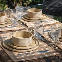 Coupelle mouchetée en grès D14cm - beige