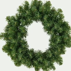 Couronne décorative en pin artificiel - vert D45cm