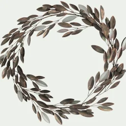 Couronne de Noël en métal D52cm - marron