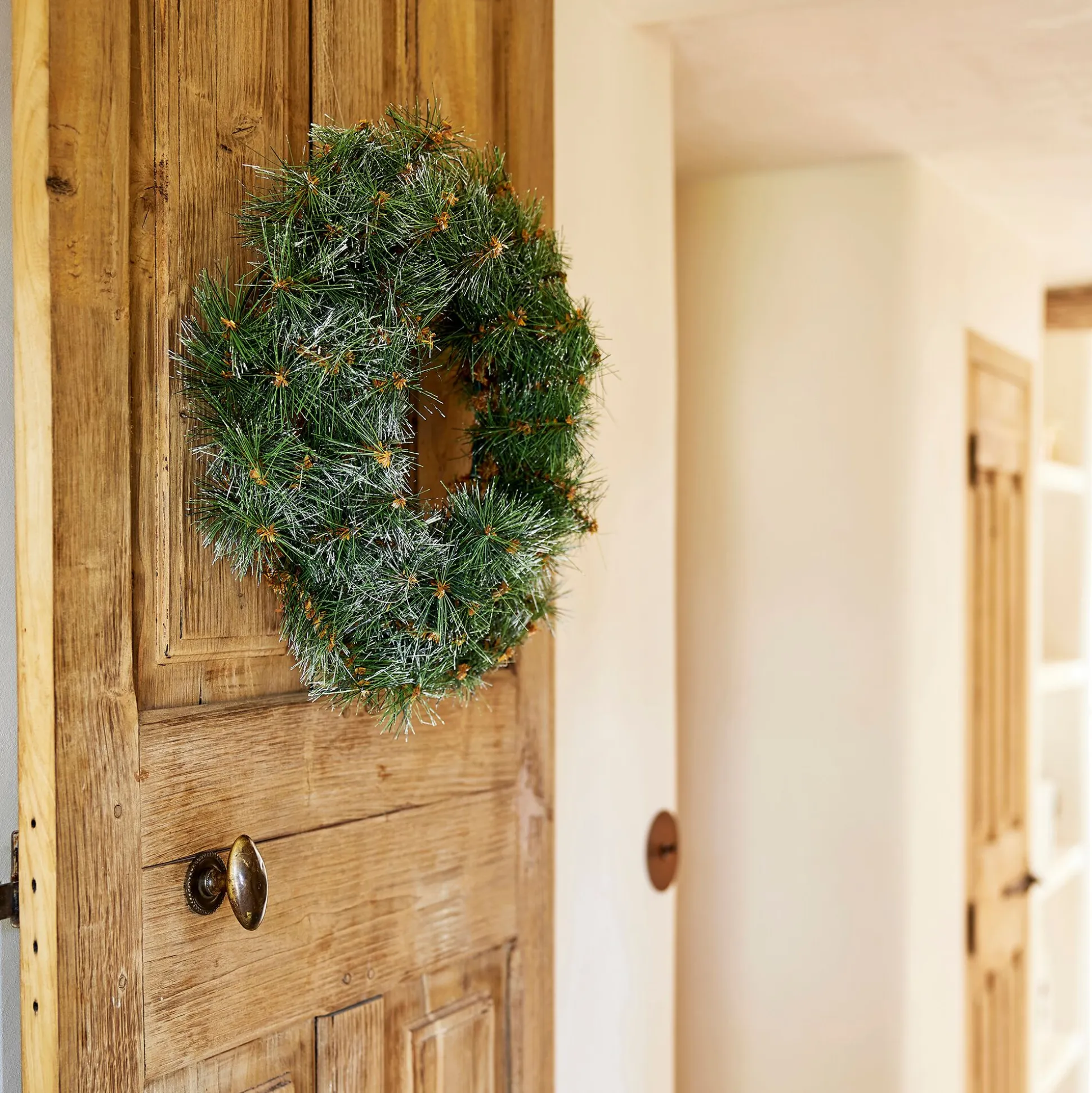 Couronne de Noël en pin artificiel - vert D45cm
