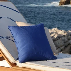 Coussin d'extérieur et intérieur déperlant 40x40cm - bleu