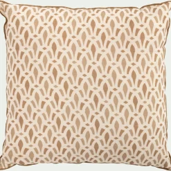 Coussin en coton à motif 45x45cm - beige