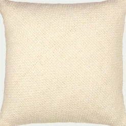 Coussin en laine et coton 45x45cm - écru